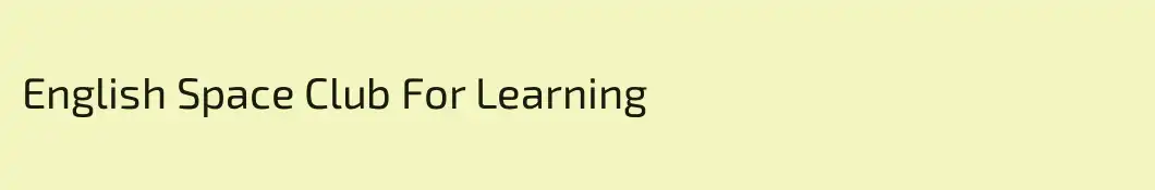 English Space Club For Learning